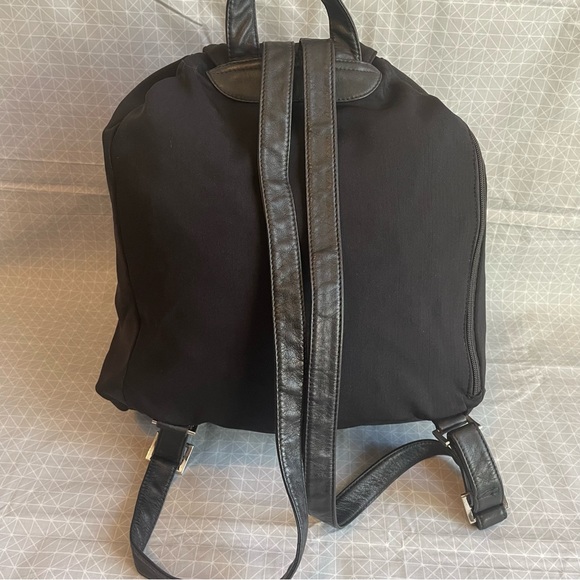 Cobo International Nylon & Leather Drawstring Backpack - Picture 4 of 11